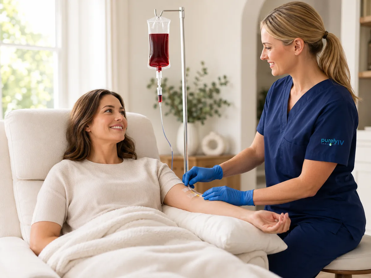 At-home iron infusion therapy with a licensed nurse in Rochester Hills, MI